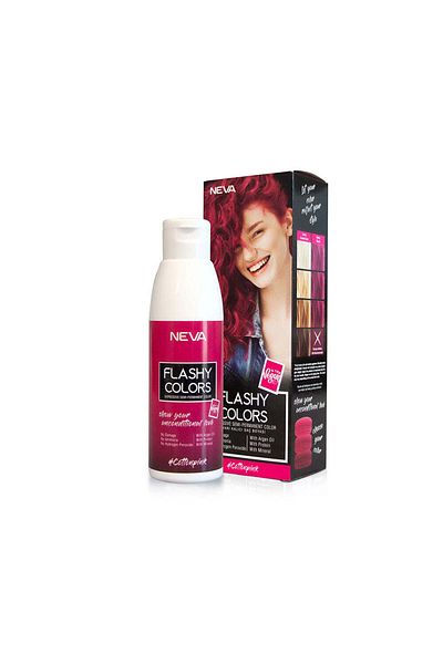 Neva Flashy Colors Cotton Pink, Semi-permanent hair color, intense pink, 100% vegan, Neva, 100 ml