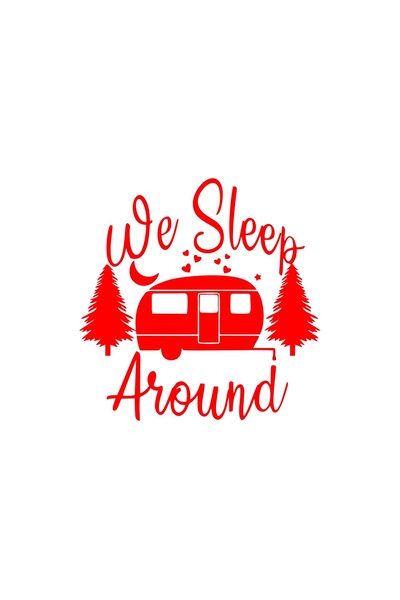 Reysa Tasarım We Sleep Around Sticker 17X17 cm Red