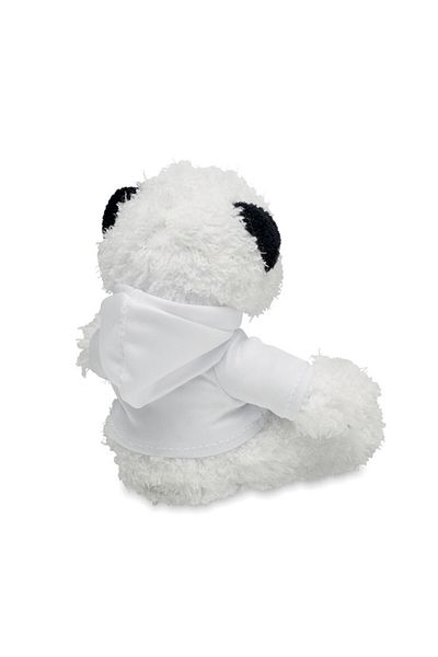 dalimag Ursulet Panda de Plus cu Hanorac, Alb, 10X13X12 cm