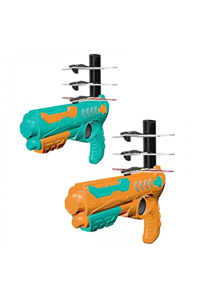 dalimag Pistol Lansator cu 3 Avioane, 16 cm, Portocaliu, Plastic