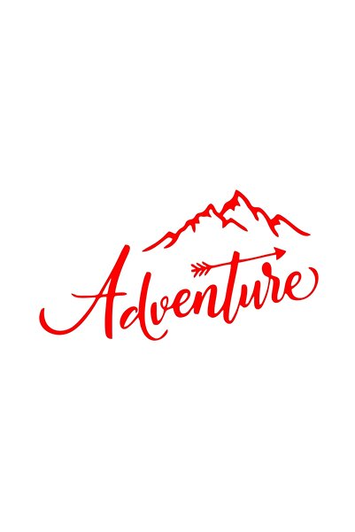Reysa Tasarım Adventure Mountain Sticker 17X17 cm Red