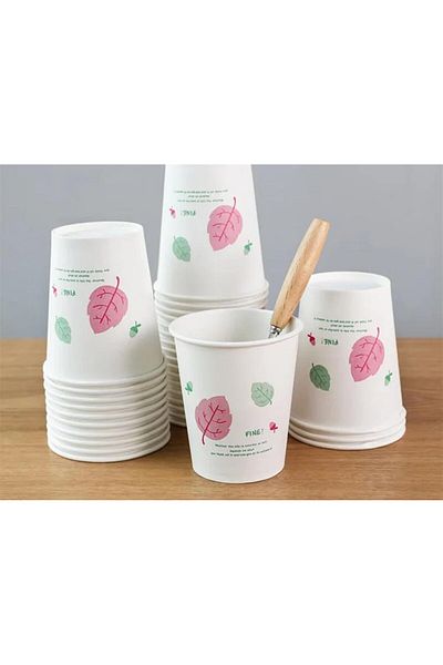 Limitless Paper Cups 56 PC - 8 oz Disposable for Hot & Cold Drinks, Events & Daily Use, White