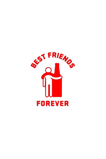 Reysa Tasarım Best Friend Forever Sticker 17X17 cm Red
