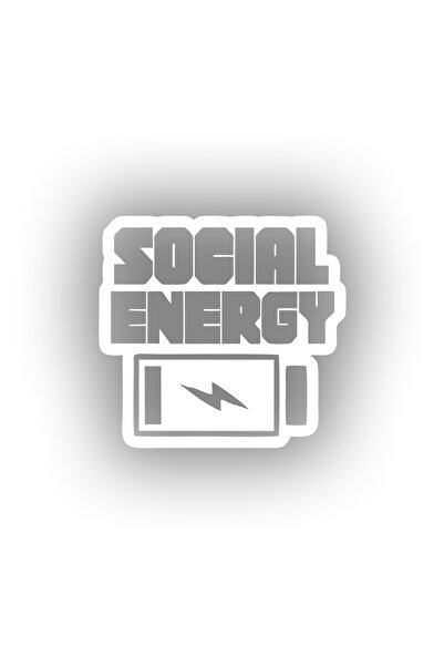 Reysa Tasarım Social Energy Sticker 17X17 cm White