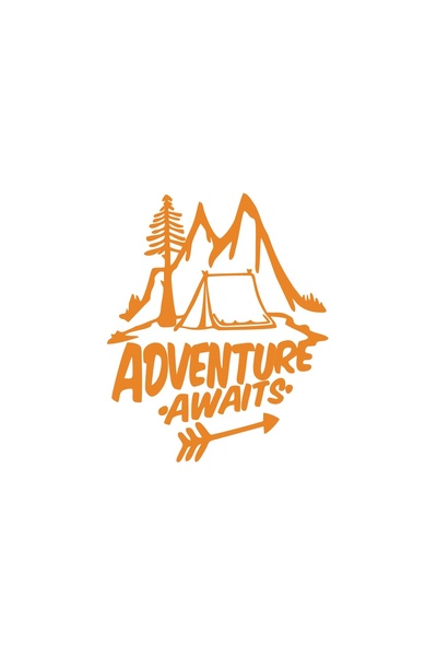 Reysa Tasarım ملصق المغامرة في انتظار 17x17 سم برتقالي