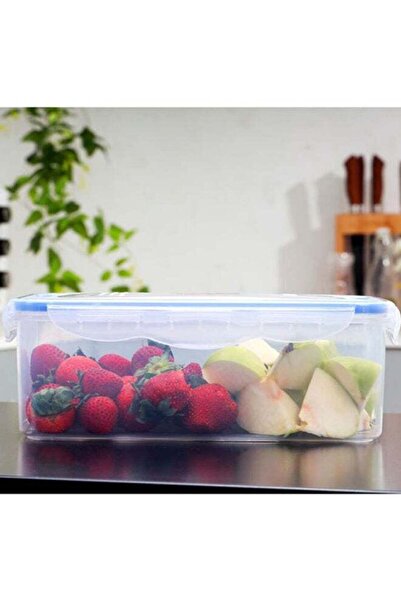 ROYALFORD حاوية مقاومة للهواء مع غطاء أبيض مع غطاء أزرق سعة 2.6 لتر