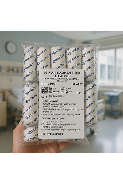 Octacare Elastik Sargı Bezi 10 cm x 2 m 50 Rulo (Adet) Deprem/Sağlık Çantası ...