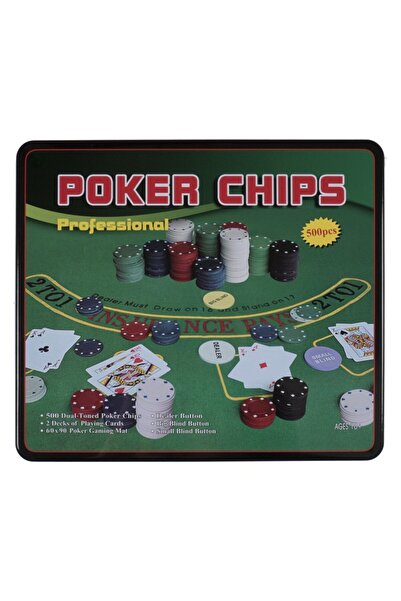 dalimag Set Poker Texas Holden negru 500 jetoane, 2 carti, covoras, 3 butoane...