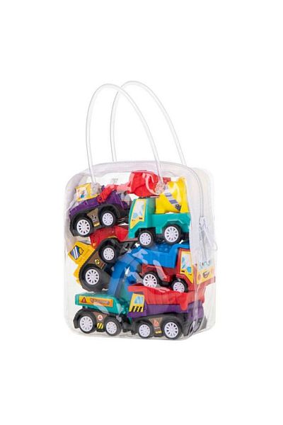 dalimag Set 6 masinute de jucarie, 5 x 1,5 cm, multicolore