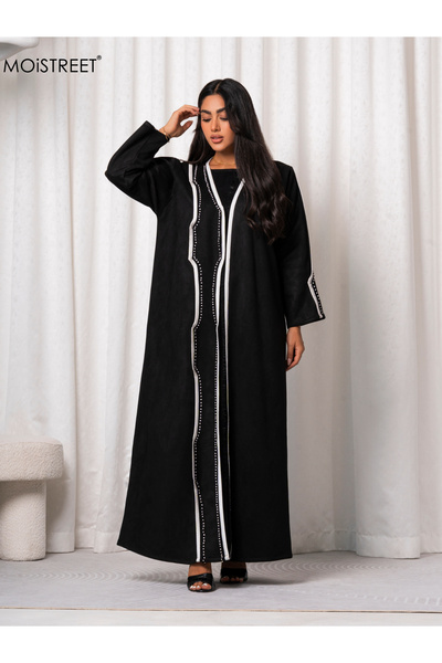 MOiSTREET Handmade Suede Shamua Abaya
