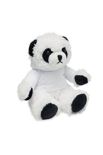 dalimag Ursulet Panda de Plus cu Hanorac, Alb, 10X13X12 cm