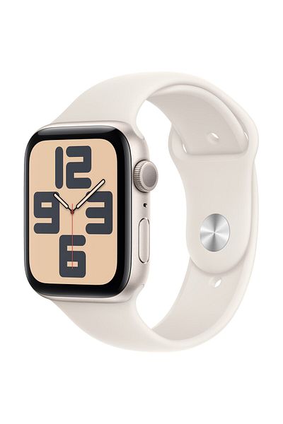 Apple Ceas Smartwatch Apple Watch SE (2024), GPS, 40mm Starlight Aluminum Case, Starlight Sport Band - S/M