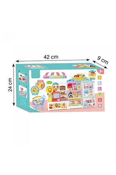 dalimag Σετ παιχνιδιών σούπερ μάρκετ, με μίνι καρότσι αγορών, για παιδιά, 42 εκ.