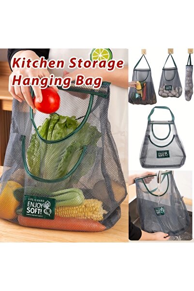 GlassySKY 1 Adet Çok Cepli Askılı Fileli Duvar Organizatörü Depolama Çantası