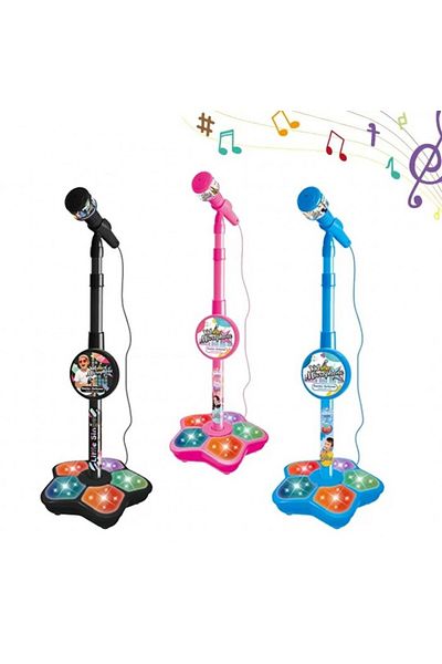 dalimag Microfon Pentru Karaoke, cu Sunete si 5 Lumini mai Multe Culori, 100 x 21 cm