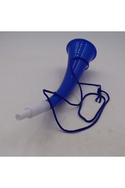 dalimag Curved Horn, Vuvuzela, Horn Type, For Parties, Events, Blue, White Tip, 27 cm