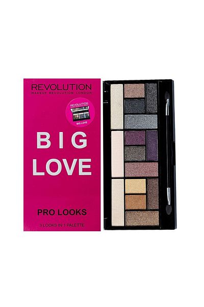 MAKEUP REVOLUTION Paleta de farduri Makeup Revolution Pro Looks Big Love, 13 g