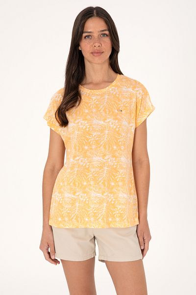 U.S. Polo Assn. Women's Orange Patterned Crew Neck T-Shirt 50305761-Vr202