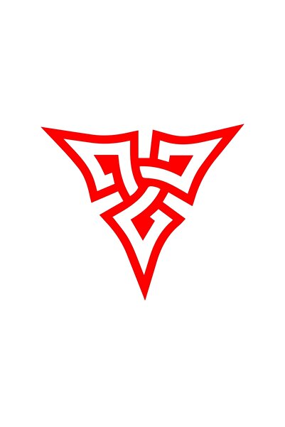 Reysa Tasarım ملصق رمز الطاقة الشمالية مقاس 17 × 17 سم باللون الأحمر