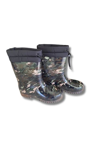 belixspor Konçlu Plush Women's Rain Boots 36-40 Camouflage