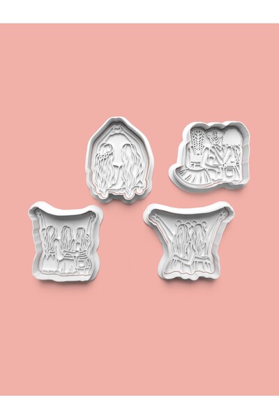 AKTASTORE مجموعة من 4 قوالب للكعك والحلوى للفتيات الصغيرات