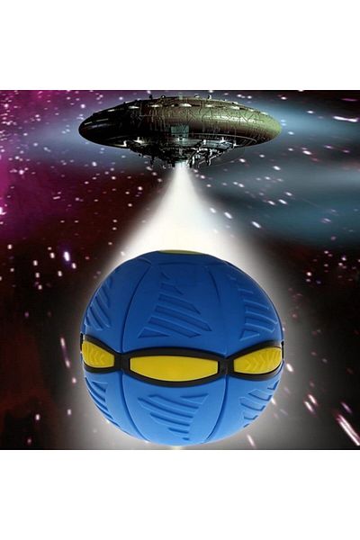 dalimag Toy Flat Ball, Lights, UFO Model, Blue, For Children, 23 cm
