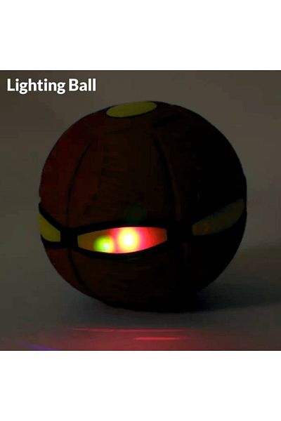 dalimag Toy Flat Ball, Lights, UFO Model, Red, For Children, 23 cm