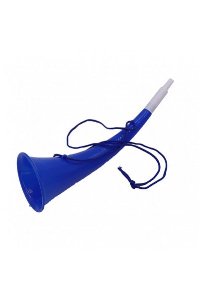 dalimag Curved Horn, Vuvuzela, Horn Type, For Parties, Events, Blue, White Tip, 27 cm