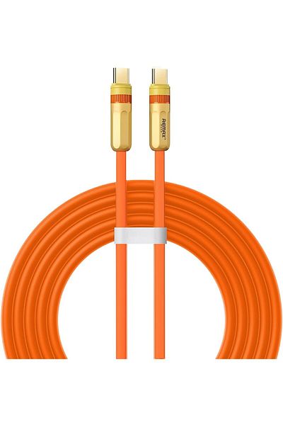 Remax Mena USB C Cable 60W 1.2M, Zinc Alloy USB Type C to C Cable, Fast Charging Data Cable Compatib
