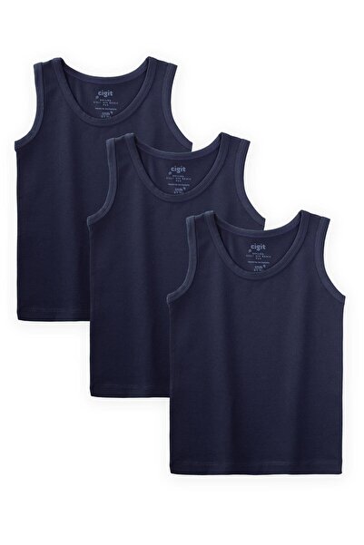 Cigit Triple Men's Athlete Set 2-9 Years Navy Blue