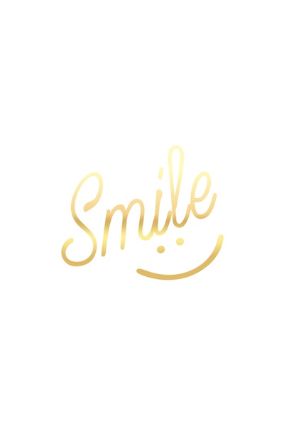 Reysa Tasarım Smile Sticker 17X17 cm Gold