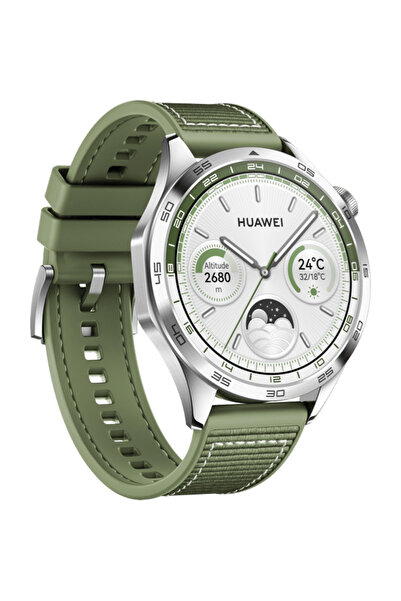 Huawei Ceas Smartwatch Huawei Watch GT 4, 46mm, Bluetooth, SpO2, Green Woven