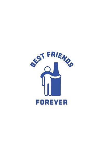 Reysa Tasarım Best Friend Forever Sticker 17X17 cm Blue