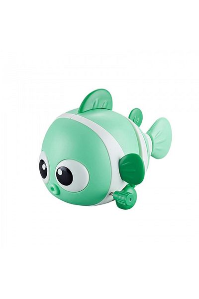 dalimag Children's Toy - Fish Model, Wheel Goes Forward, White/Green, 9 cm