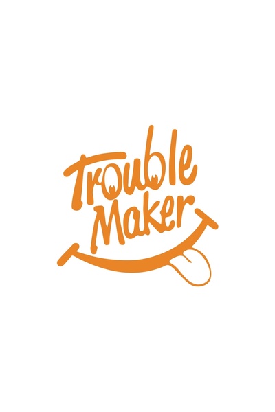 Reysa Tasarım ملصق Trouble Maker مقاس 17x17 سم برتقالي