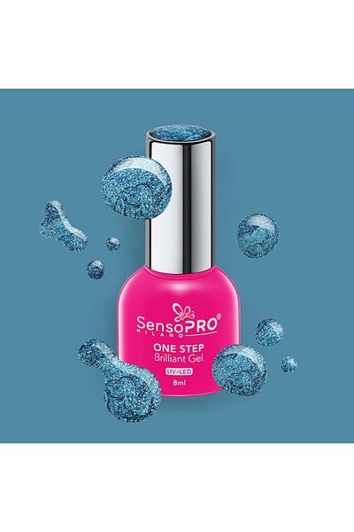SensoPRO Milano Oja semipermanentă Brilliant într-un singur pas, 8 ml, Blue Paradise #80