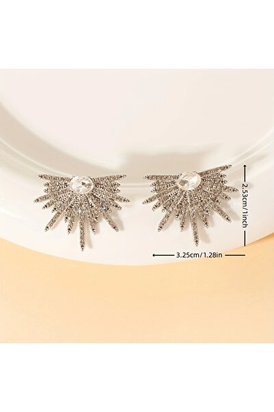 GlassySKY Stylish Stone Wing Earrings