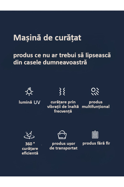 Influential Tech Curățător cu ultrasunete pentru bijuterii și ochelari, 550 ml, sterilizare UV, 45 kHz, alb