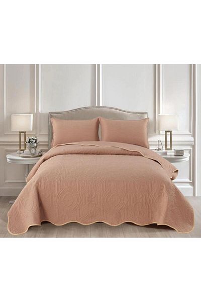 Sonia-home Bedspread and 2 pillowcases Sonia Home Design peach - 220x240 ± 5 cm and pillows 54x80