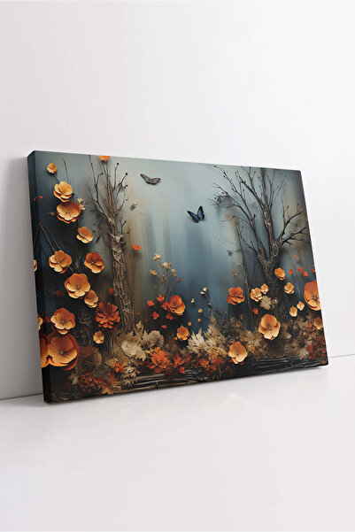 KOSS Dijital Pictură pe pânză pentru grădina cu flori, pictură cu fluturi, bi...