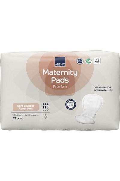 abena Premium Maternity Pads, Super Absorption, 15 Count