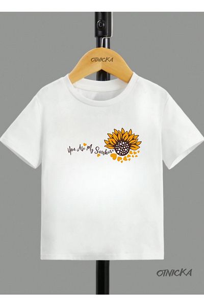 OTNICKA Custom Design You Are My Sunlight Printed Kids T-Shirt / T-Shirt 3 4 5 6 7 8 9 10 11 12 13 Years