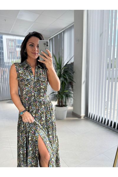 caddstore Cr 1033 Maksiboy Crispy Pattern Shirt Dress
