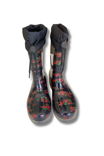 belixspor Konçlu Plush Women's Rain Boots 36-40 Red