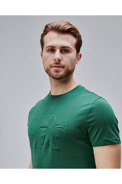 Starter Joplin Green Crew Neck Printed Standard Fit Men's Tshirt