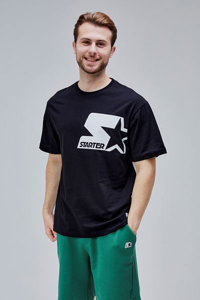Starter Mahone Black Crew Neck Printed Oversize Men's Tshirt