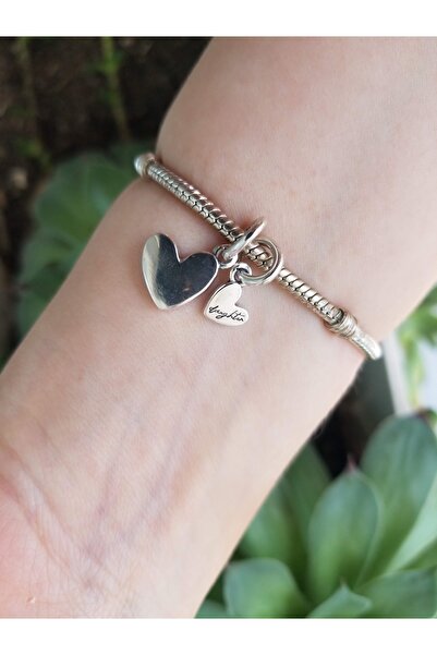 şengül takı evi Gümüş İkili Anne ve Kız Anneler Günü Sevgi Charm Bileklik Dahil DEĞİLDİR