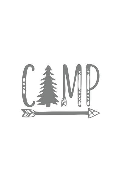 Reysa Tasarım Camp Sticker 17X17 cm Gray