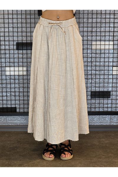 Geco Black Linen Skirt