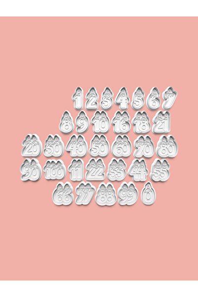 AKTASTORE قالب كوكيز وأشكال مجسمة للأم وقالب عجينة السكر - جميع الأرقام في ال...